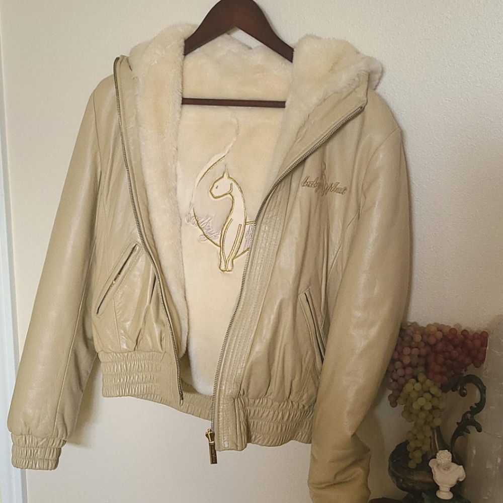 Baby phat hoodie furry large logo small